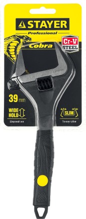 Ключ разводной COBRA, 200 / 39 мм, STAYER 27264-20 купить в Ижевске