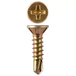 Саморезы ЗУБР "МАСТЕР" со сверлом для оконного профиля, жёлтопассивированные, 3.9x13мм, 17500шт 4-300230-39-013