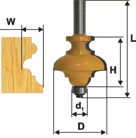 Фреза кромочная фигурная мультипрофиль хв. 8мм 46405 купить в Ижевске