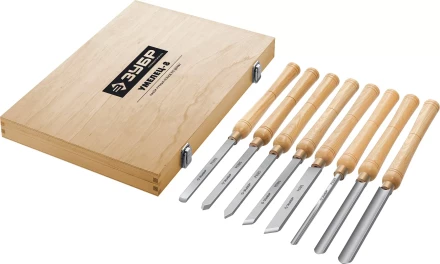 ЗУБР УМЕЛЕЦ-8, 8 шт, Р6М5, набор ручных резцов по дереву, Профессионал (18374) купить в Ижевске