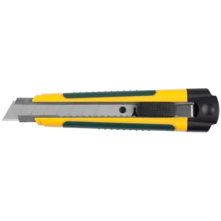 Нож с сегментированным лезвием, KRAFTOOL 09199, двухкомп корпус, автостоп, отсек для хранения запасных лезвий, 18мм 9199 купить в Ижевске