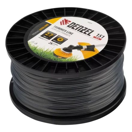 Леска для триммера двухкомпонентная круглая, 2,7мм х 151м, на DIN катушке EXTRA CORD// Denzel 96809 купить в Ижевске