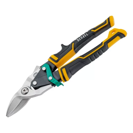 Ножницы по металлу Denzel 78371, 270 мм, прямой и правый рез, сталь-СrMo, трехкомпонентные рукоятки купить в Ижевске