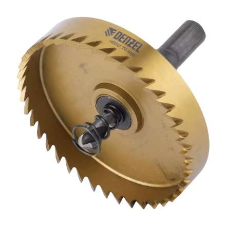 Коронка по металлу HSS, 70 мм, нитридтитановое покрытие Denzel 724123 купить в Ижевске