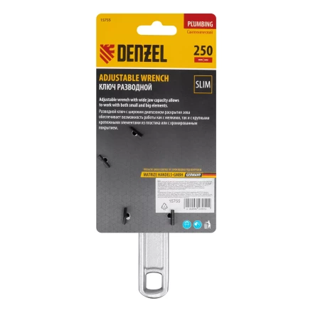 Ключ разводной Denzel 205 мм, алюминиевый 15755 купить в Ижевске