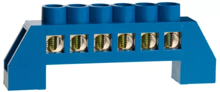 Шина СВЕТОЗАР нулевая, в изоляц оболочке, 6х9мм, 6 полюсов, макс. ток 100А 49805-06 купить в Ижевске