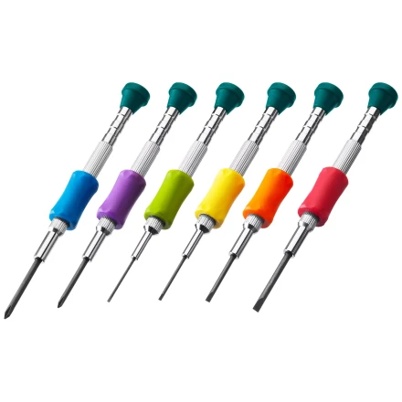 Набор Precision-6: часовые отвертки для особо точных работ, металлическая рукоятка с противоскользящей накладкой, жало из специальной стали SNCM8660. 25679 купить в Ижевске