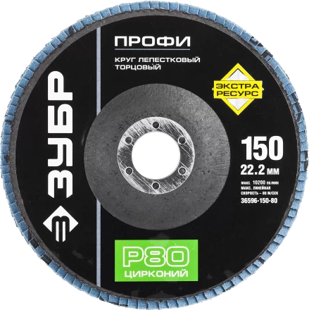 Круг лепестковый торцовый КЛТ 1 ЗУБР &quot;ПРОФИ&quot; 36595-115-40 купить в Ижевске