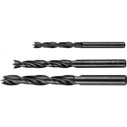 ЗУБР. Набор сверл по дереву, 3шт, 6-8-10 мм 29421-H3 купить в Ижевске