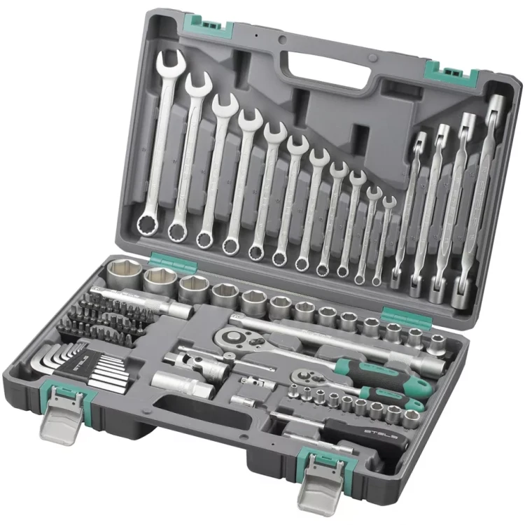 Набор инструментов, 1/2", 1/4",  CrV, пластиковый кейс  88 предм  STELS 14109 купить в Ижевске