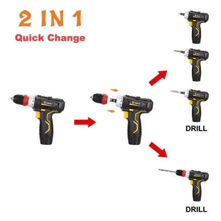 Дрель аккумуляторная DEKO GCD12DU3, 063-4114, со съемным патроном купить в Ижевске