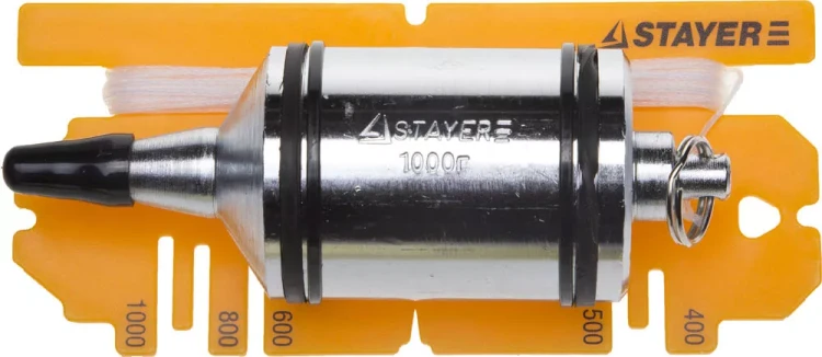 Отвес STAYER "PROFI" строительный со шнуром, с противоударными ободками, 1000 г 06352-100 купить в Ижевске
