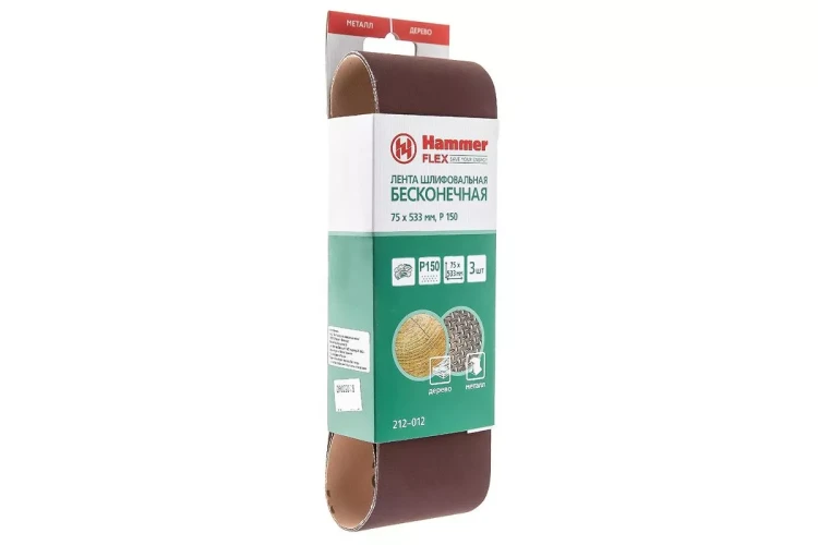 Лента шлиф. бесконечная HAMMER 75х533мм P150 купить в Ижевске