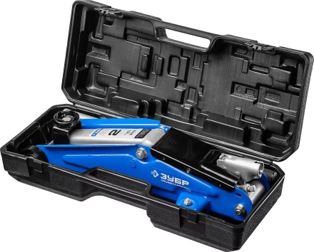 Домкрат гидравлический подкатной T50, 2т, 130-380мм, в кейсе, ЗУБР Профессионал 43052-2-K купить в Ижевске