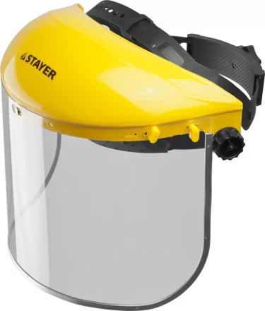 Щиток лицевой защитный STAYER &quot;MASTER&quot; пластиковое оголовье, разборная конструкция, визор из поликарбоната 400х200мм 11081 купить в Ижевске