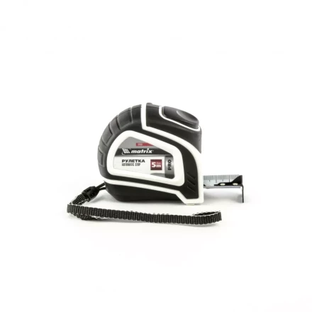 Рулетка Autostop 5 м х 25 мм двухкомпонентный корпус автоматическая фиксация MATRIX 32552 купить в Ижевске