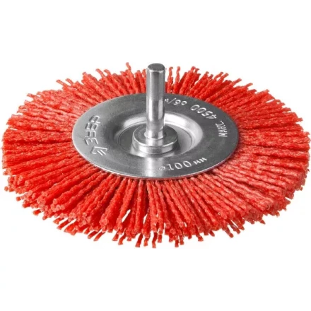 ЗУБР &quot;ПРОФЕССИОНАЛ&quot;. Щетка дисковая для дрели, нейлоновая проволока с абразивным покрытием, 100мм 35161-100_z02 купить в Ижевске