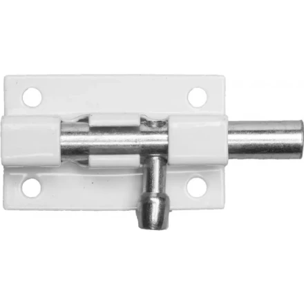 Задвижка накладная для окон и мебели &quot;ШП-40 БЦ&quot;, цвет белый/цинк, 40мм 37751-40 купить в Ижевске