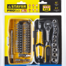 Набор STAYER "PROFESSIONAL": Биты и торцовые головки с трещеткой и воротком, 39 предметов 25135-H39 купить в Ижевске