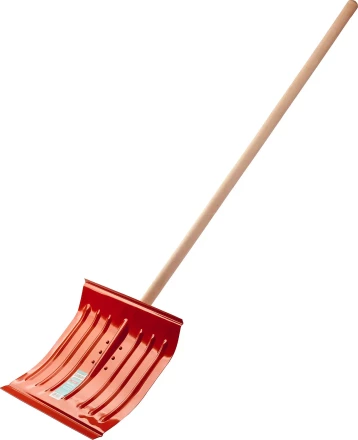 Лопата снеговая стальная с деревянным черенком, 430мм, оранжевая, СИБИН 421841 421841 купить в Ижевске