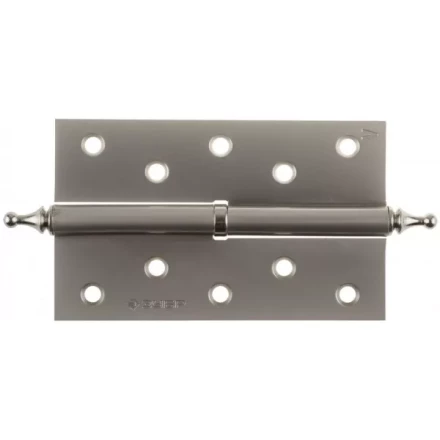 Петля дверная разъемная ЗУБР &quot;ЭКСПЕРТ&quot;, 1 подшипник, цвет мат. никель (PN), левая, с крепежом, 125х75х2,5мм,2шт 37605-125-4L купить в Ижевске