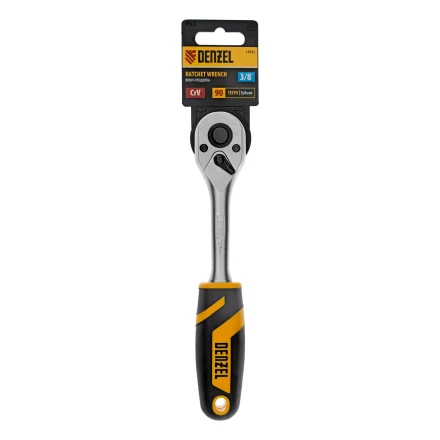 Ключ-трещотка 3/8&quot; Denzel 14032, 90 зубьев, с быстрым сбросом, CrV купить в Ижевске