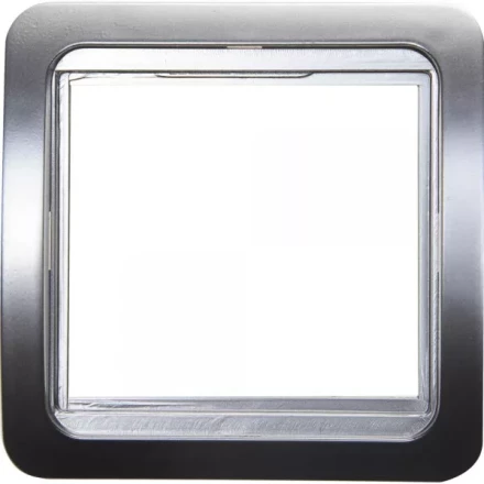 Панель СВЕТОЗАР "ГАММА" накладная, цвет светло-серый металлик, 1 гнездо SV-54145-SM купить в Ижевске