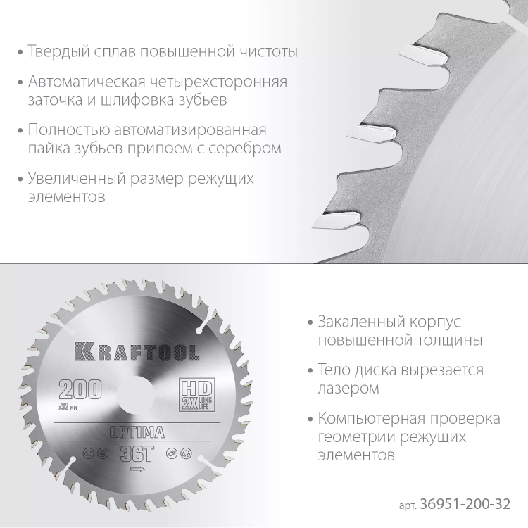 Диск пильный OPTIMA, повышенный ресурс 36951-200-32 купить в Ижевске