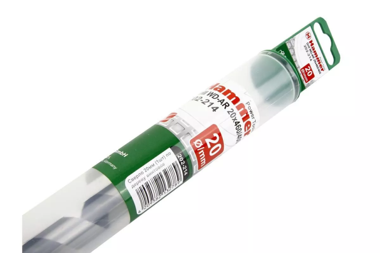 Сверло по дереву HAMMER Ф20х460мм (DR WD AR 20мм*460/370мм) купить в Ижевске