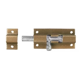 Задвижка накладная для окон и мебели "ШП-40 КМЦ", цвет коричневый металлик/цинк, 40мм 37753-40