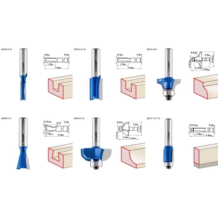ЗУБР 6 шт, набор профильных фрез по дереву, Профессионал (28795-H6) купить в Ижевске