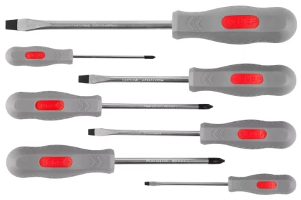 Набор ЗУБР &quot;МАСТЕР&quot;: Отвертки, Cr-v, эргономичная двухкомпонентная рукоятка, 7шт 25065-H7_z02 купить в Ижевске