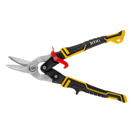 Ножницы по металлу Denzel, 270 мм, прямой и левый рез, сталь-СrMo, трехкомпонентные рукоятки, 78372 купить в Ижевске
