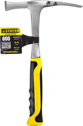 Молоток-кирочка КАМЕНЩИКА STRIKE 600г цельнометаллический, STAYER Professional 20165 20165 купить в Ижевске