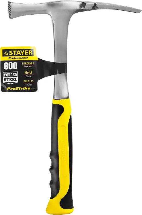 Молоток-кирочка КАМЕНЩИКА STRIKE 600г цельнометаллический, STAYER Professional 20165 20165 купить в Ижевске