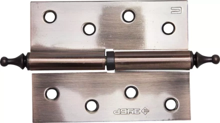 Петля дверная разъемная ЗУБР &quot;ЭКСПЕРТ&quot;, 1 подшипник, цвет ст. медь (AC), правая, с крепежом, 100х75х2,5мм, 2 шт 37605-100-6R купить в Ижевске