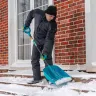 Лопата для уборки снега Palisad 61677, полипропилен, 365х450х1355 мм, алюминиевый черенок, усиленная, LUXE купить в Ижевске