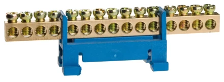 Шина СВЕТОЗАР нулевая на изоляторе типа "Стойка"макс. ток 100А, 5,2мм, 15 полюсов 49806-15 купить в Ижевске