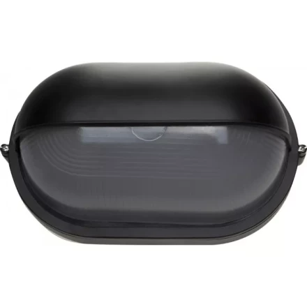 Светильник уличный СВЕТОЗАР влагозащищенный с верхним защитным кожухом, овал, цвет черный, 100Вт SV-57213-B купить в Ижевске