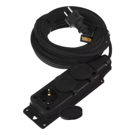 Удлинитель-шнур силовой Denzel Top Series 37421, КГТТ, 10м, 3 розетки, 3 x 1,5 мм, 3 м купить в Ижевске