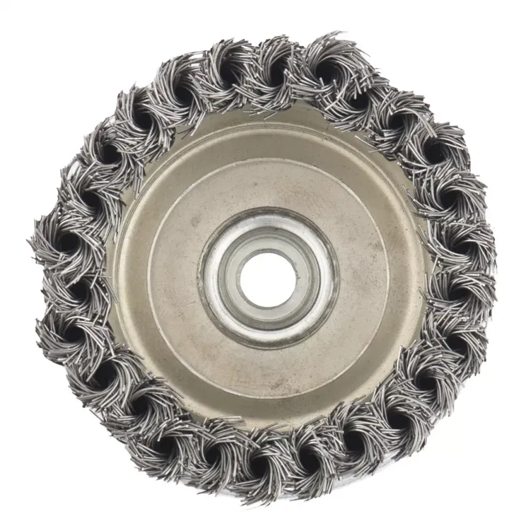 Щетка для УШМ Heavy Duty, 125 мм, М14, "чашка", крученая металлическая проволока  MATRIX 74674 купить в Ижевске