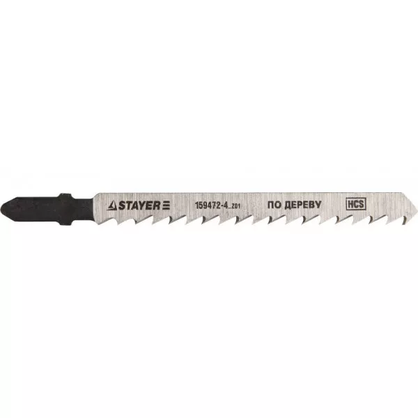 Полотна STAYER "STANDARD", T101D, для эл/лобзика, HCS, по дереву, фанере, чистый рез, EU-хвост., шаг 4мм, 74мм, 2шт 159472-4_z01 купить в Ижевске