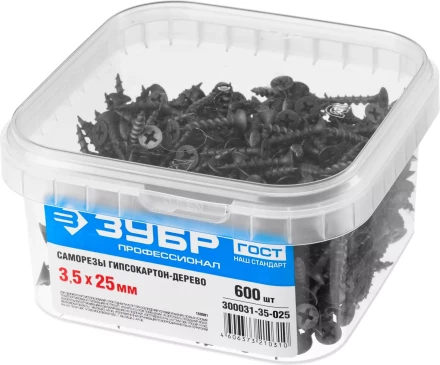Саморезы ЗУБР СГД 16 х 3.5 мм фосфатированное покрытие 1000 шт Профессионал 300031-35-016 купить в Ижевске