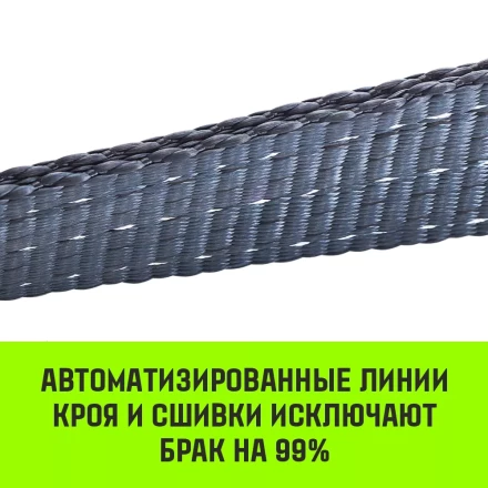 Трос буксировочный динамический HITCH PROF Лента масса авто 13т разрывная 39т 8м петля-петля (SZ071514) купить в Ижевске