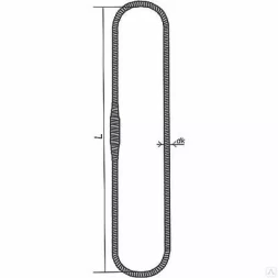 Строп канатный кольцевой СКК 20 т L=4 м  заплет на станке