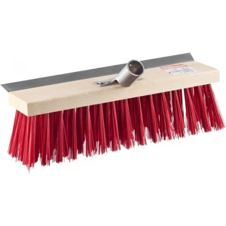 Щетка GRINDA &quot;EURO&quot; уличная без ручки, с мет скребком, буковая колодка, жесткая щетина, мет держатель для черенка, 30см 39195-30 купить в Ижевске