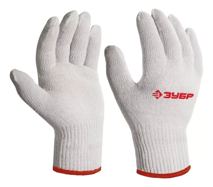 ЗУБР ОПТИМА, S-M, х/б перчатки без покрытия, 10 класс (11445-M) купить в Ижевске