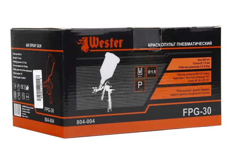 Краскопульт пневматический WESTER FPG-30  профи купить в Ижевске