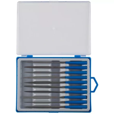 Набор ЗУБР &quot;ЭКСПЕРТ&quot; Надфили, пластмассовая ручка, насечка 0=драчевая, 100мм, 10шт 16021-0-H10 купить в Ижевске