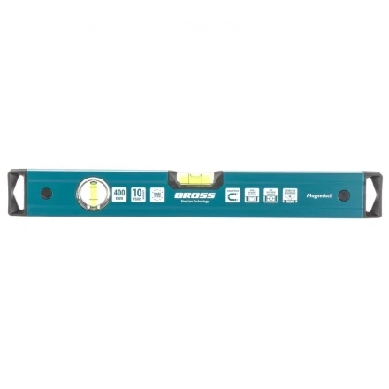 Уровень алюминиевый 400 мм магнитный 2 глазка Magnetisch Gross 33710 купить в Ижевске